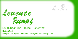 levente rumpf business card